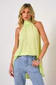 BLUSA ASSIMETRICA EM CREPE MUSSELINE