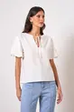 BLUSA MANGA BALONE EM CAMBRAIA LANAI