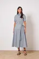 VESTIDO MIDI EM TRICOLINE TRIUNFO