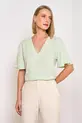 BLUSA DECOTE V EM CAMBRAIA