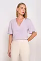 BLUSA DECOTE V EM CAMBRAIA