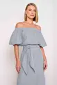VESTIDO MIDI EM TRICOLINE TRIUNFO