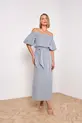 VESTIDO MIDI EM TRICOLINE TRIUNFO