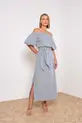 VESTIDO MIDI EM TRICOLINE TRIUNFO