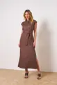 VESTIDO MIDI EM LINHO SANTORINI
