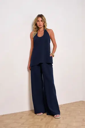 CONJUNTO TUNICA E CALÇA EM ALFAIATARIA CELINE