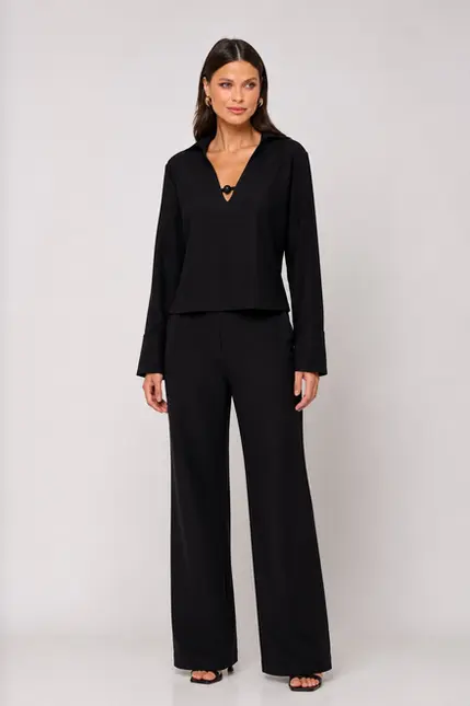 BLUSA COM DECOTE V EM VISCOSE SENSORIALE