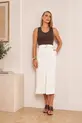 SAIA MIDI COM CINTO TENCEL RAYON VIEN