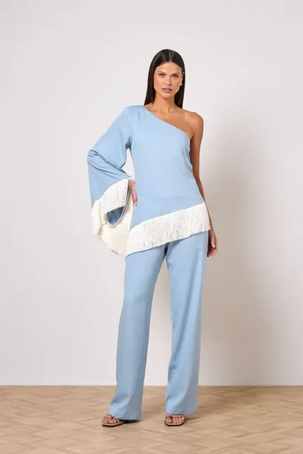 CONJUNTO BLUSA E CALÇA EM VISCOSE MILANO