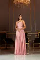 VESTIDO LONGO TAFETA UM TOMARA QUE CAIA ASSIMÉTRICO