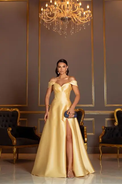VESTIDO LONGO ZIBELINE OMBRO A OMBRO
