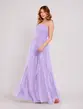 VESTIDO LONGO TULE ALÇA FINA SAIA CAMADAS