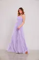 VESTIDO LONGO TULE ALÇA FINA SAIA CAMADAS