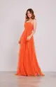 VESTIDO LONGO TULE ALÇA FINA SAIA CAMADAS