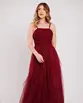 VESTIDO LONGO TULE ALÇA FINA SAIA CAMADAS