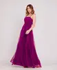 VESTIDO LONGO TULE ALÇA FINA SAIA CAMADAS