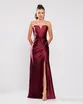 VESTIDO LONGO PRADA TOMARA QUE CAIA DECOTE V C/ FAIXA