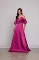 VESTIDO LONGO ZIBELINE TOMARA QUE CAIA MANGA REMOVIVEL