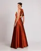 VESTIDO LONGO FRENTE ÚNICA AMARRAÇÃO ATRÁS