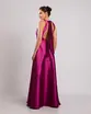 VESTIDO LONGO FRENTE ÚNICA AMARRAÇÃO ATRÁS