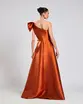 VESTIDO LONGO ZIBELINE UM OMBRO SÓ LAÇO REMOVIVEL