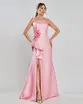 VESTIDO LONGO ZIBELINE TOMARA QUE CAIA BABADO COM FLOR
