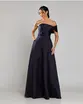 VESTIDO LONGO ZIBELINE UM OMBRO SÓ DRAPEADO