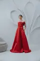 VESTIDO LONGO ZIBELINE UM OMBRO SÓ DRAPEADO