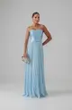 VESTIDO LONGO ZIBELINE PLISSADO ALÇA FINA