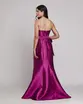 VESTIDO LONGO ZIBELINE TOMARA QUE CAIA ASSIMETRICO C/ FAIXA