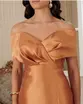 VESTIDO MIDI ZIBELINE OMBRO A OMBRO DRAPEADO C/ FENDA