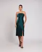 VESTIDO MIDI ZIBELINE TOMARA QUE CAIA C/ FENDA