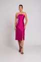 VESTIDO MIDI ZIBELINE TOMARA QUE CAIA C/ FENDA