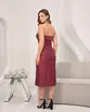 VESTIDO MIDI ZIBELINE TOMARA QUE CAIA C/ FENDA