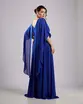 VESTIDO LONGO CREPE CAPA COM FLOR