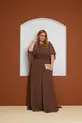 VESTIDO LONGO CREPE CAPA COM FLOR