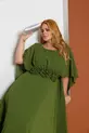 VESTIDO LONGO CREPE CAPA COM FLOR