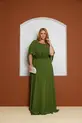 VESTIDO LONGO CREPE CAPA COM FLOR