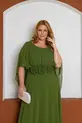 VESTIDO LONGO CREPE CAPA COM FLOR