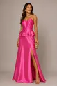 VESTIDO LONGO TOMARA QUE CAIA CORSET ZIBELINE C/ FENDA CAMADA