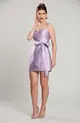 VESTIDO CURTO ZIBELINE TOMARA QUE CAIA C/FAIXA