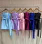 VESTIDO CURTO ZIBELINE TOMARA QUE CAIA BUSTO CORSET C/ FAIXA