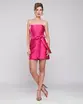 VESTIDO CURTO ZIBELINE TOMARA QUE CAIA BUSTO CORSET C/ FAIXA