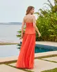 VESTIDO LONGO SAIA TULE TOMARA QUE CAIA C/ ECHARPE