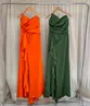 VESTIDO LONGO TMQ BUSTRO ESTRUTURADO SAIA CASCATA C/FENDA