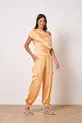 CALÇA COM BOLSO EM SATIN ATENAS