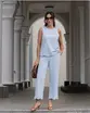 REGATA COM BORDADO EM VISCOSE TERMALES