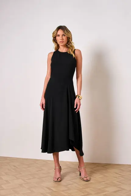 VESTIDO MIDI EM ALFAIATARIA CROMO