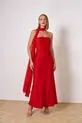 VESTIDO COM ECHARPE EM CREPE ONASSIS