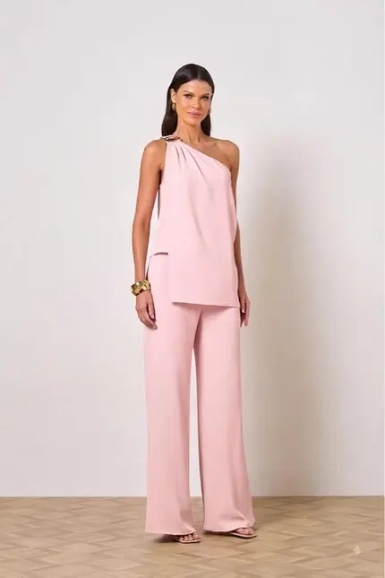 CONJUNTO TUNICA E CALÇA EM CREPE SIENA
